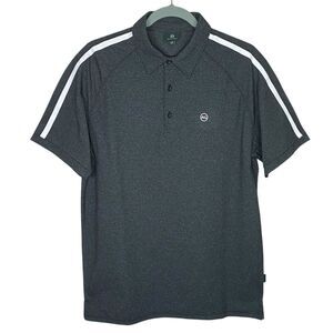 AG Adriano Goldschmied Polo Shirt Mens M Gray White Golf Tennis Pickleball NEW